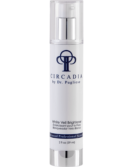 A pump bottle of Circadia by Dr. Pugliese White Veil Brightener lotion.