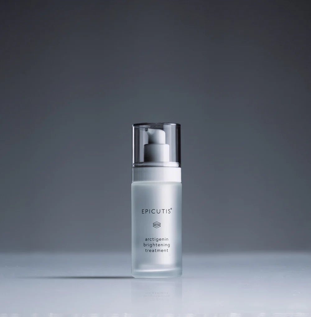 Skincare bottle labeled 'Epicutis' on a gray background