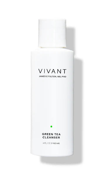 Vivant Green Tea Cleanser bottle on a white background