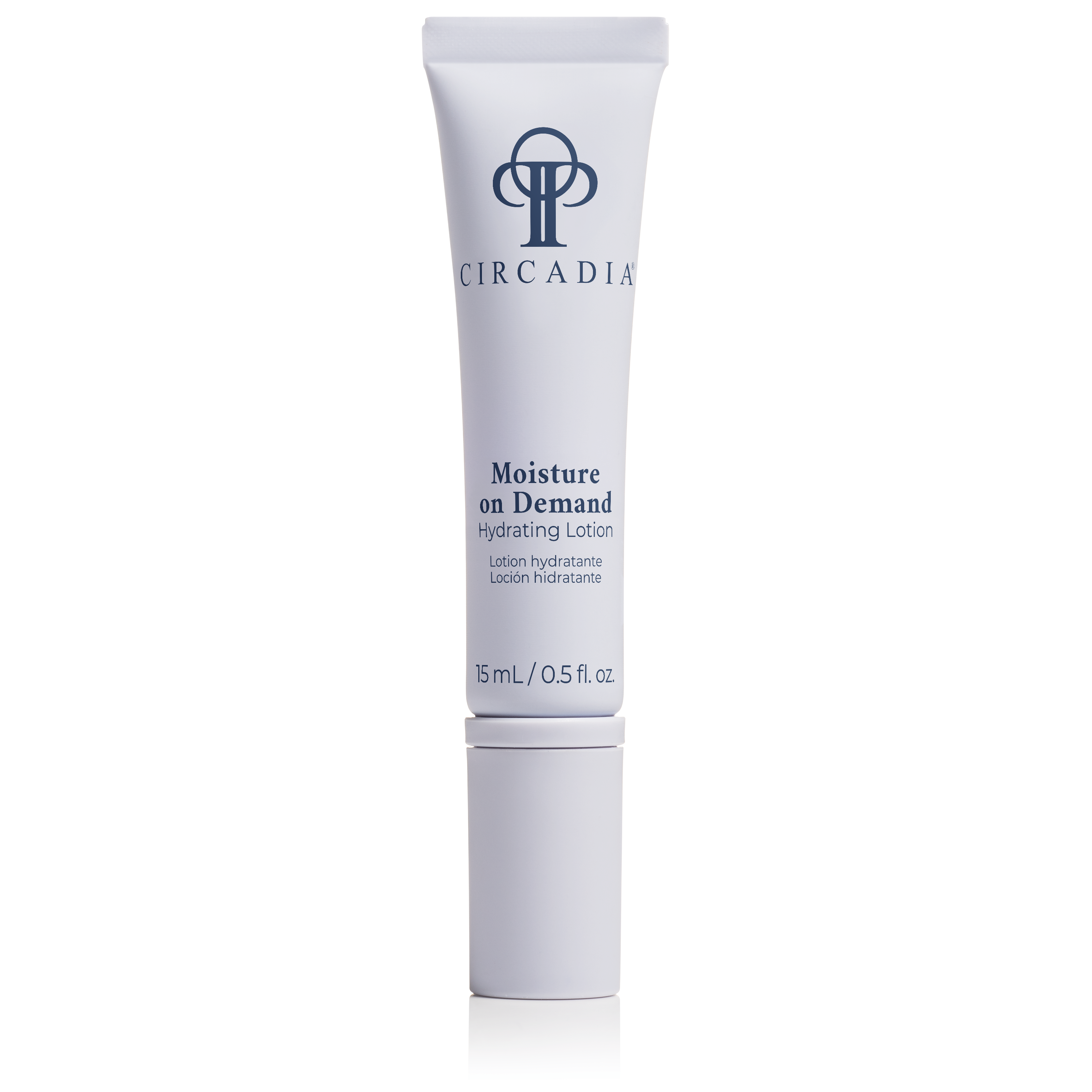 Circadia Moisture on Demand Hydrating Lotion tube on a white background