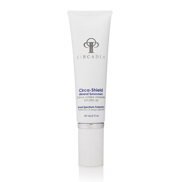 Circadia Circa-Shield Mineral Sunscreen tube on a white background